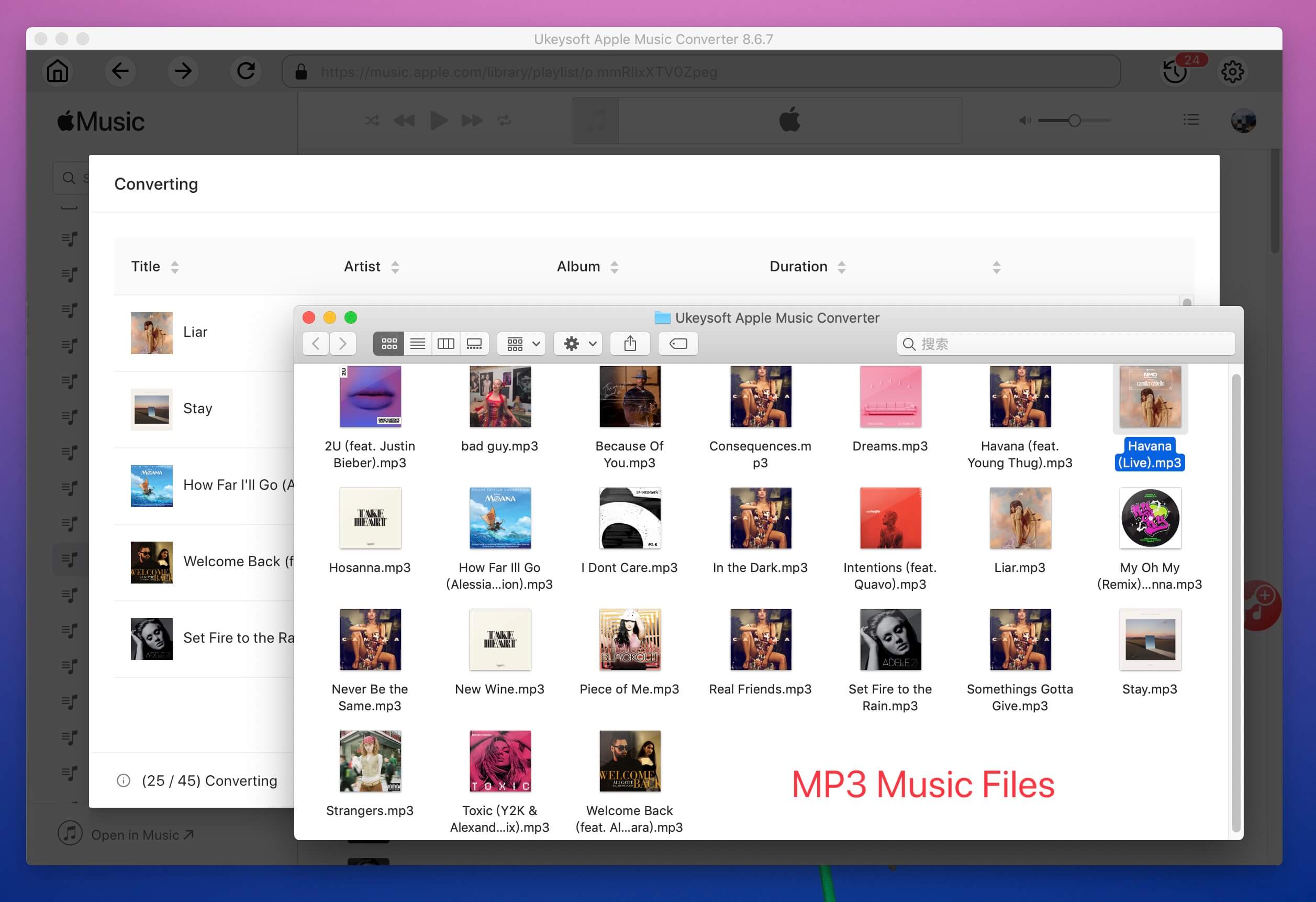 apple music mp3 files