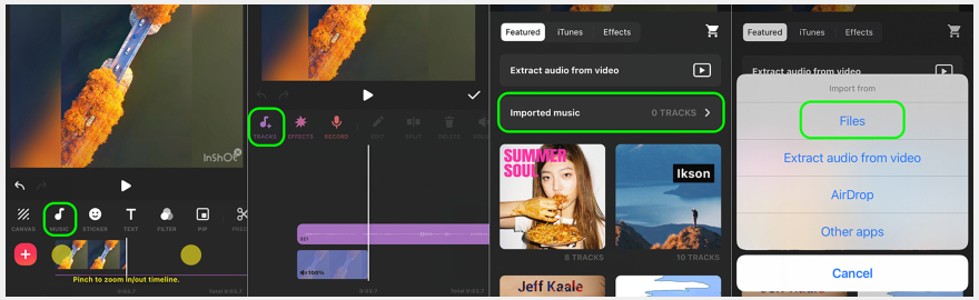 add apple music to video project