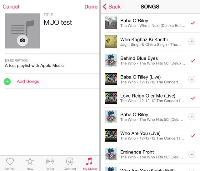 create a new playlists on iPhone