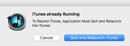 Relaunch iTunes