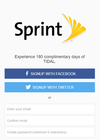 cancel tidal subscription on Sprint
